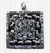 Square small white metal calendar