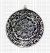 Mediun round white metal calendar