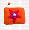 Star flower felt coin purse