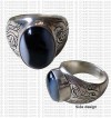 Carved finger ring
