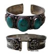 3-stone large Turquoise bangle
