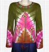 Unique tie-dye rib cotton Full t-shirt