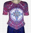 Sun design short sleeves rib cotton t-shirt 1