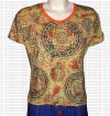 Buddha Mandala short sleeves rib cotton t-shirt