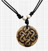 End-less knot bone pendant