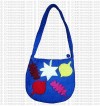 Multi color shapes patch felt bag 165