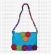 Balls strap flower stitched felt bag 167