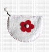 Felt half-circle design coin purse