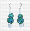 Felt-Pote beads ear ring