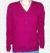 Button V-neck Pashmina Cardigan