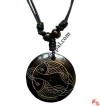 Double fish carved pendant
