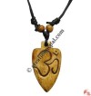 Sanskrit OM carved pendant 1