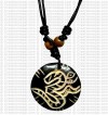 Sanskrit OM carved pendant 2