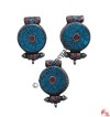 Brass turquoise chips ghau