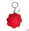 Flower design felt key ring