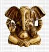Meditating white Ganesh