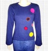 Multi-flower patch rib t-shirt