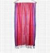Alternate knit stripes cotton-jari scarf 59