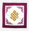 Embroidered knot cushion cover