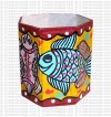 Mithila painting - Tortoise and fish pen holder