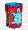 Mithila painting - tortoise pen holder