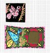 Mithila bird painting folding tiny mirror
