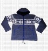 Heavy woolen hooded jacket