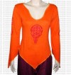 Embroidered rib cotton top