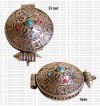Om Mani-Filigree Dorje white-metal Ghau