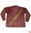 Stone wash shyama round neck shirt-brown