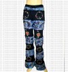 Navy stripes rib trouser