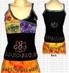 Cross neck sleeveless t-shirt