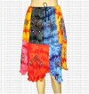 Multiple color tie-dye painted skirt