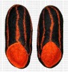 Fully stripes felt shoes