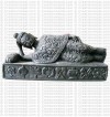 Relaxing Buddha - 4'' stone statue