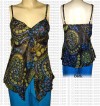Gathered front zigzag top