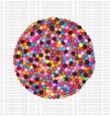 Felt balls round mat - 44 cm