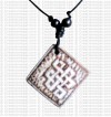 Square Endless knot art amulet