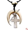 Moon and cross amulet