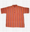 Stripes pocket adult shirt-orange
