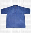 Stripes pocket adult shirt- blue