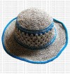 Hemp + cotton wire round hat2