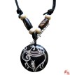 Carved bone pendant82
