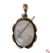Rainbow moon stone silver pendant2