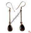 Silver pipe-amethyst ear rings
