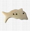 Fish shape bone button (packet of 10)