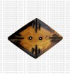 Parallel shape bone large button (packet of 10)