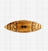 Boat shape bone button (packet of 10)