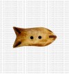 Fish shape bone button3 (packet of 10)