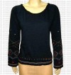 Hand emb rib cotton T-shit